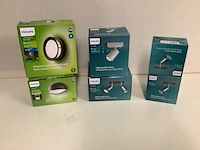 6x binnen- en buiten lampen philips, diverse, kunststof/metaal - afbeelding 1 van  4