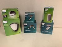 6x binnen- en buiten lampen philips, diverse, kunststof/metaal - afbeelding 1 van  4