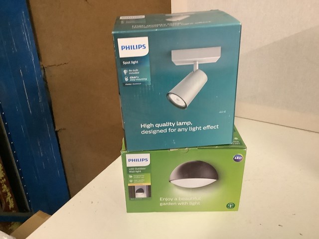 6x binnen- en buiten lampen philips, diverse, kunststof/metaal - afbeelding 2 van  4