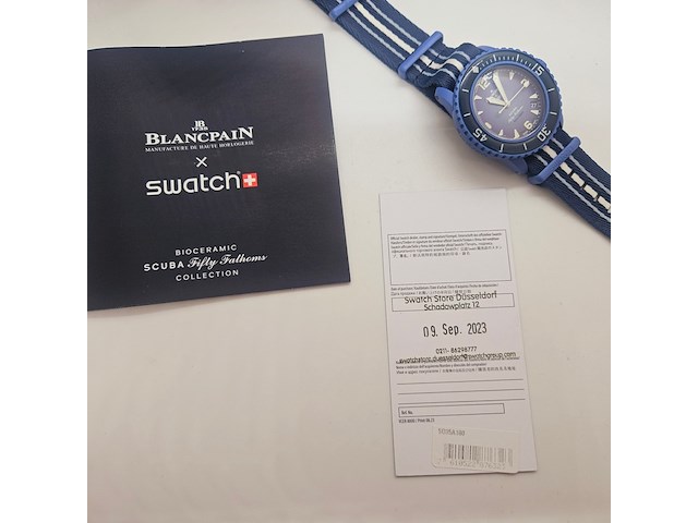 6x blancpain automatisch horloge collectie x swatch fifty fathoms - afbeelding 2 van  15