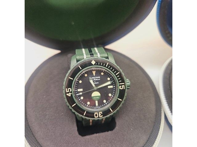 6x blancpain automatisch horloge collectie x swatch fifty fathoms - afbeelding 10 van  15