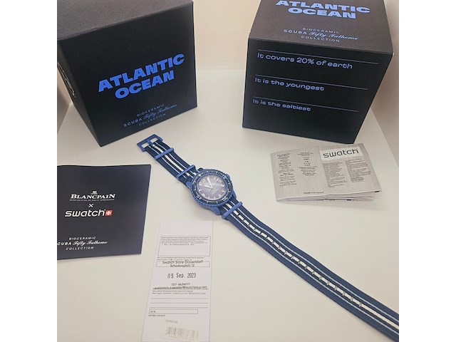 6x blancpain automatisch horloge collectie x swatch fifty fathoms - afbeelding 15 van  15