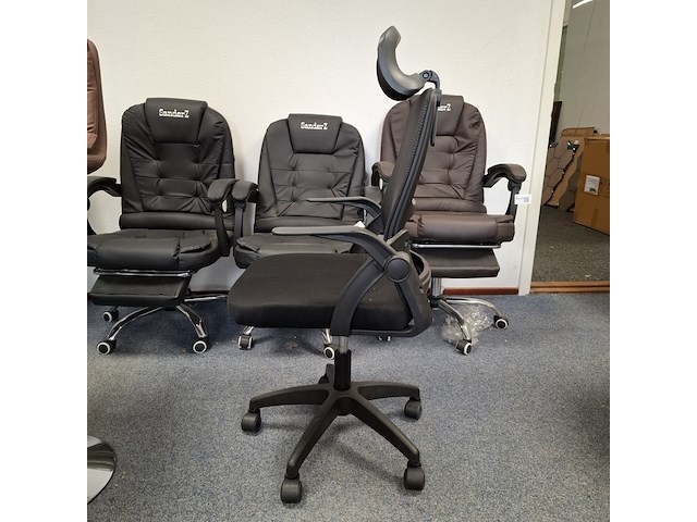 6x bureaustoel, gaas zwart - afbeelding 3 van  4