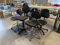 6x bureaustoel op wielen, o.a. score