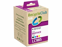 6x cartridge compatibel met brother lc-985 multipack, recycleclub