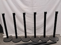 6x crowd control / afzetpaaltjes, showgear, showgear pro 2m, zwart