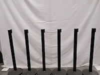 6x crowd control / afzetpaaltjes, showgear, showgear pro 2m, zwart