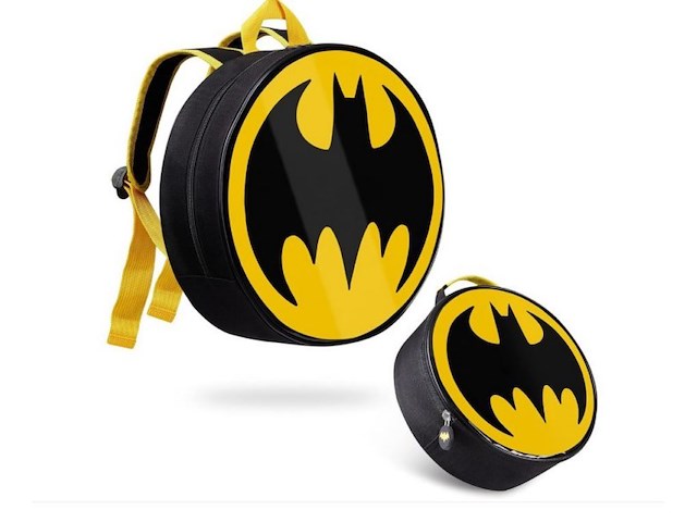 6x dc comics batman backpack - school bag and lunch bag - afbeelding 1 van  9