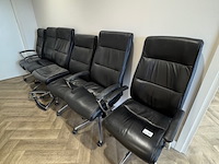 6x directiefauteuil, zwart