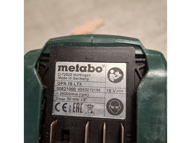 6x divers accu/elektrisch gereedschap metabo, diverse modellen - afbeelding 9 van  21