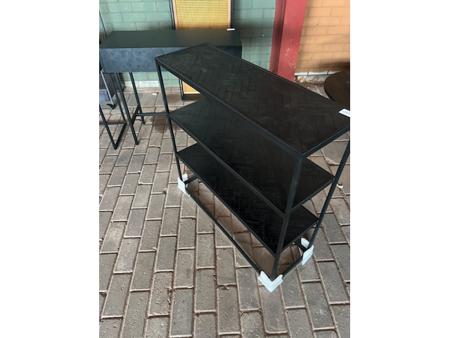 6x diverse merk kastjes en wandkasten, o.a. dutchbone, wood en byfonq , zwart - afbeelding 2 van  4