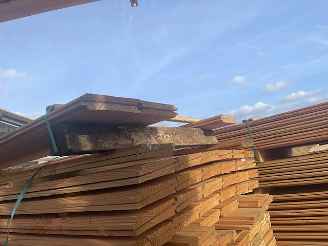 6x douglas wisselsponning/halfhoutsrabat, 18x190mm, lengte 400cm - afbeelding 2 van  3