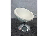 6x draaibare witte cocktail fauteuil - afbeelding 3 van  7