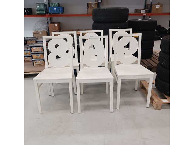 6x eetkamer stoel met nummer - afbeelding 2 van  8