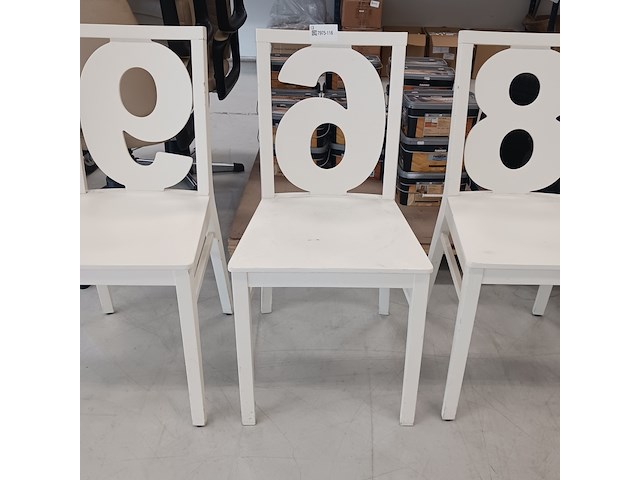 6x eetkamer stoel met nummer - afbeelding 4 van  8