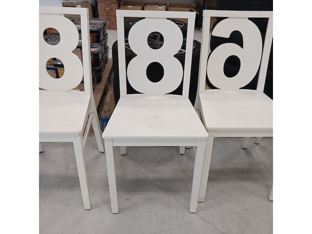 6x eetkamer stoel met nummer - afbeelding 6 van  8