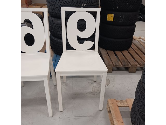 6x eetkamer stoel met nummer - afbeelding 8 van  8