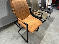 6x eetkamerstoel, bruin en grijs - afbeelding 3 van  5