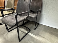 6x eetkamerstoel, bruin en grijs - afbeelding 5 van  5