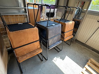 6x eetkamerstoel, cognac en antraciet - afbeelding 5 van  5