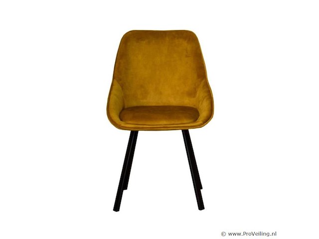 6x eetkamerstoel don zonder arm - draaibaar - adore goud / geel - afbeelding 3 van  4