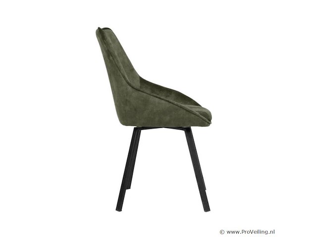 6x eetkamerstoel don zonder arm - draaibaar - adore groen - afbeelding 2 van  5