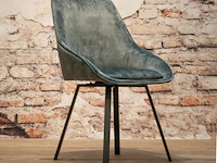 6x eetkamerstoel don zonder arm - draaibaar - adore licht blauw / light blue