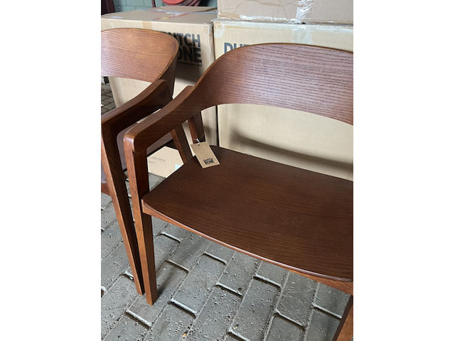 6x eetkamerstoel dutchbone, westlake, walnoot - afbeelding 2 van  6