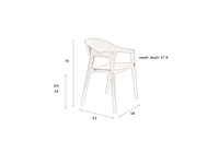 6x eetkamerstoel dutchbone, westlake, walnoot - afbeelding 6 van  6