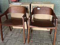 6x eetkamerstoel dutchbone, westlake, walnoot - afbeelding 1 van  6