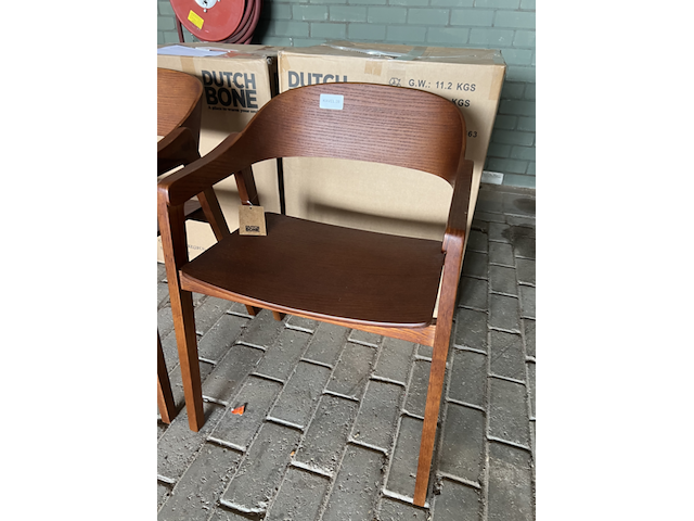 6x eetkamerstoel dutchbone, westlake, walnoot - afbeelding 3 van  6