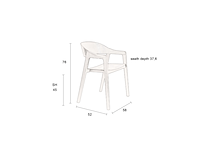 6x eetkamerstoel dutchbone, westlake, walnoot - afbeelding 5 van  6