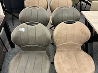 6x eetkamerstoel mascha, microvezel, 3x taupe, 3x antraciet - afbeelding 1 van  7