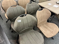 6x eetkamerstoel mascha, microvezel, 3x taupe, 3x antraciet - afbeelding 2 van  7