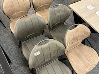 6x eetkamerstoel mascha, microvezel, 3x taupe, 3x antraciet - afbeelding 3 van  7