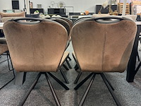 6x eetkamerstoel mascha, microvezel, 3x taupe, 3x antraciet - afbeelding 4 van  7