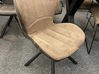 6x eetkamerstoel mascha, microvezel, 3x taupe, 3x antraciet - afbeelding 5 van  7