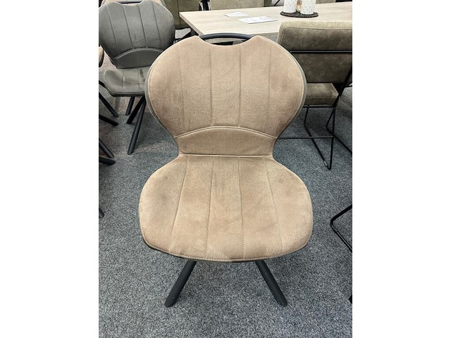 6x eetkamerstoel mascha, microvezel, 3x taupe, 3x antraciet - afbeelding 6 van  7