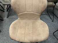 6x eetkamerstoel mascha, microvezel, 3x taupe, 3x antraciet - afbeelding 6 van  7