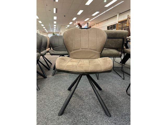 6x eetkamerstoel mascha, microvezel, 3x taupe, 3x antraciet - afbeelding 7 van  7