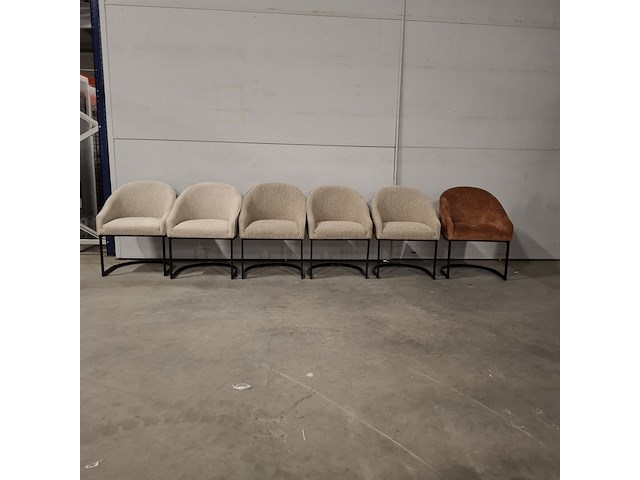 6x eetkamerstoel, rivièra maison , lincoln textafoam lodge - afbeelding 1 van  20