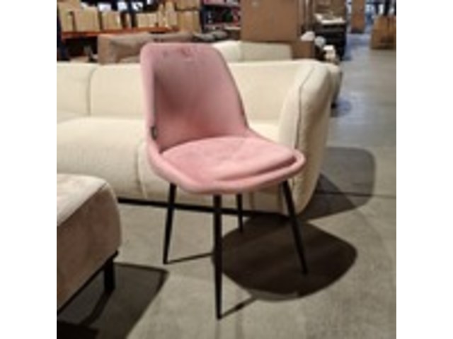 6x eetkamerstoel, velvet roze - afbeelding 1 van  4