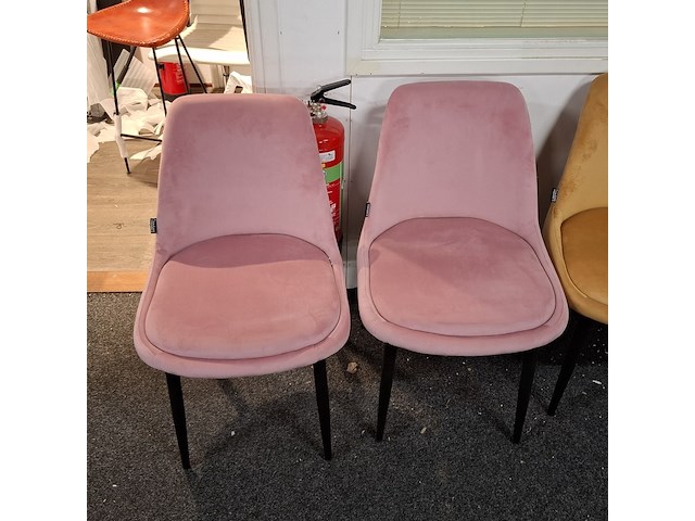 6x eetkamerstoel, velvet - afbeelding 3 van  6