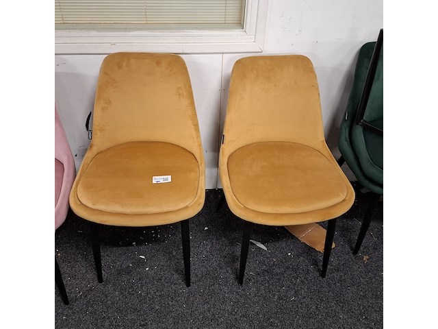 6x eetkamerstoel, velvet - afbeelding 5 van  6