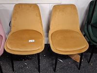 6x eetkamerstoel, velvet - afbeelding 5 van  6
