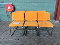 6x eetkamerstoel, zuiver , ridge rib, geel - afbeelding 1 van  4
