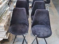 6x eetkamerstoel, zwart - afbeelding 2 van  3