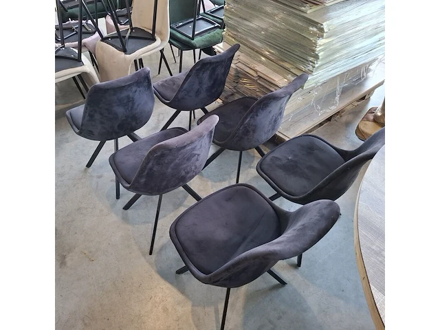 6x eetkamerstoel, zwart - afbeelding 3 van  3