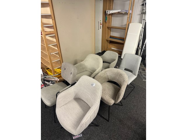 6x eetkamerstoelen, beige - afbeelding 2 van  2