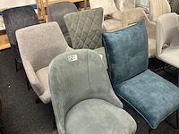 6x eetkamerstoelen, licht blauw - afbeelding 1 van  7